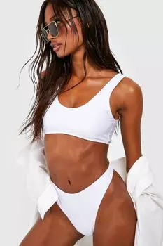 Трусики бикини-стринги Essentials boohoo, белый