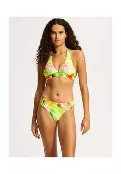 Трусики бикини Tropique со сборками Seafolly, цвет aloe gel