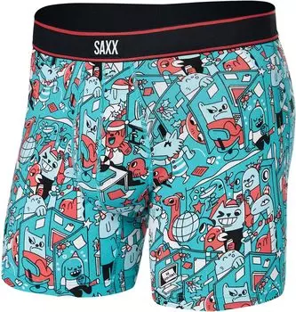Трусики-боксеры Daytripper для полетов SAXX UNDERWEAR, цвет Holiday Office Party/Multi