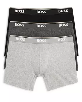 Трусики-боксеры из хлопковой смеси BOSS Power, 3 шт, серый