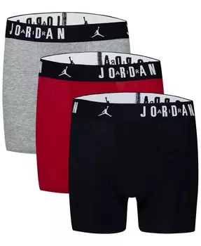 Трусики-боксеры с хлопковым сердечником Big Boys Flight Dri-Fit, набор из 3 шт Jordan, мультиколор