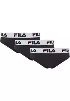 Трусики-бразильянки Fila (упаковка, 3 шт), Женские бразильянки 3 шт, черный