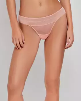 Трусики-бразильские из полупрозрачной ткани Gisela, коралловый