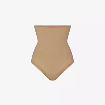 Трусики Core Control из эластичной ткани с высокой посадкой Skims, цвет ochre