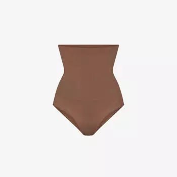 Трусики Core Control из эластичной ткани с высокой посадкой Skims, цвет jasper