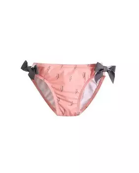 Трусики для девочки с принтом молний и декоративными бантиками Dadati, коралловый