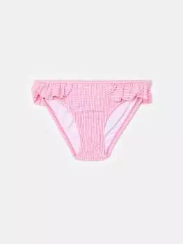 Трусики для плавания с принтом единорога и воланами Fagottino, цвет white/pink