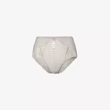 Трусики Envy из эластичного кружева со средней посадкой Panache, серебряный