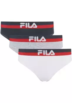 Трусики Fila (3 шт. в упаковке), с эластичным поясом с логотипом, женские брюки-кюлоты, цвет Mi