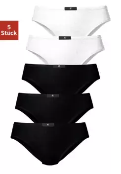 Трусики H.I.S, изготовлены из качественного эластичного хлопка, черно-белый