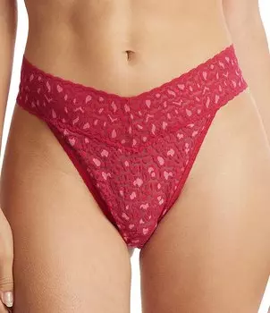 Трусики Hanky Panky с перекрестной посадкой и леопардовым принтом Original Hanky Panky, красный