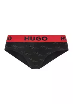 Трусики HUGO Underwear "BRIEF SL DESIGN" с контрастным поясом с логотипом, цвет Open Miscellaneous 965