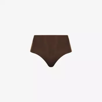 Трусики из эластичного джерси с высокой посадкой подходят всем Skims, цвет cocoa