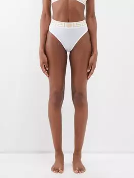 Трусики из джерси грека-жаккарда Versace, белый