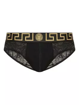 Трусики из кружева Grecca Versace, черный