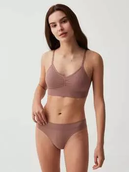 Трусики из микрофибры с тканым рисунком Ovs, цвет dark pink