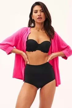 Трусики из микрофибры с завышенной талией Next, черный