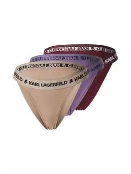 Трусики Karl Lagerfeld, цвет Dark beige/Purple/Cherry red