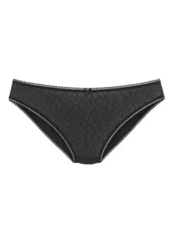 Трусики LASCANA "Chiara" с графическим сетчатым узором, черный