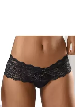 Трусики LASCANA, кружевное белье, черный