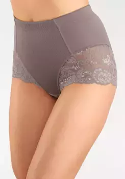 Трусики LASCANA с качественным кружевом на ножке, коричневый