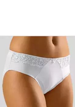 Трусики LASCANA, с кружевными вставками по бокам, белый