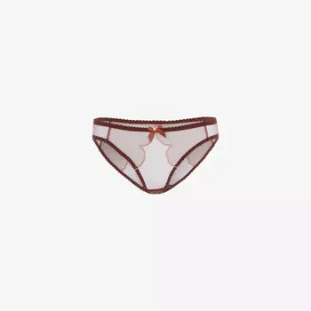 Трусики Lorna со вставками из кружева и сетки Agent Provocateur, коричневый