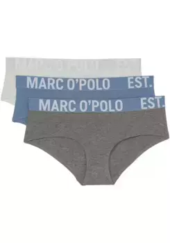 Трусики Marc O'Polo (3 шт. в упаковке) с поясом с логотипом, цвет Green-Grey-Blue