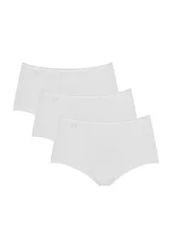 Трусики миди 24/7, 3 шт., хлопок, однотонные, женские sloggi
