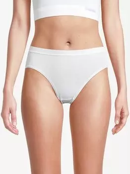 Трусики-Миди, 3 пары в тонкую рубчику Con-Ta, белый