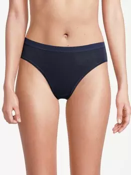 Трусики-Миди, 3 пары в тонкую рубчику Con-Ta, синий