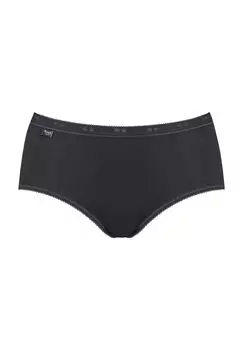 Трусики миди Basic+, 2 шт., очень мягкие, женские sloggi, черный