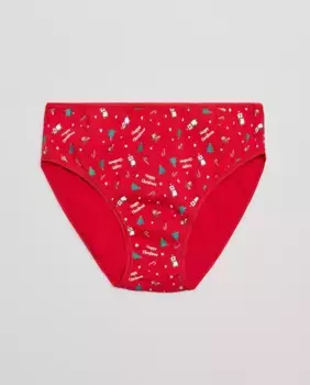 Трусики миди с рождественским принтом Ysabel Mora, мультиколор