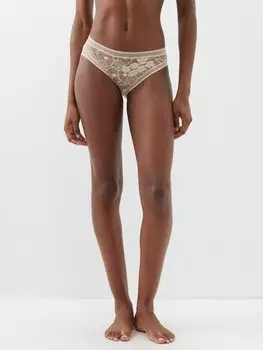 Трусики miele из цветочного кружева Eres, бежевый