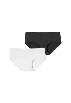 Трусики невидимые мягкие SCHIESSER, черно-белый