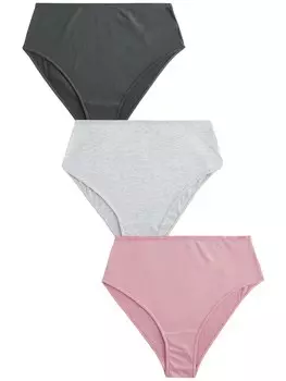 Трусики Next, цвет Anthracite/mottled grey/Rose