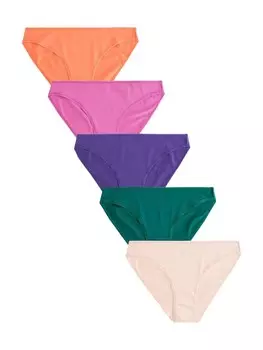 Трусики Next, цвет Cream/Dark green/violet/Orange/Fuchsia