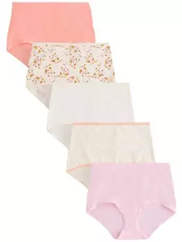 Трусики Next, цвет Cream/Ecru/Salmon/Rose/White