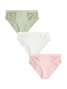 Трусики Next, цвет Green/Rose/White