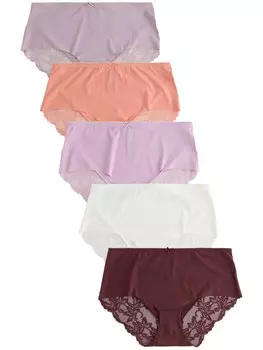 Трусики Next, цвет Lavender/Light purple/Dusky pink/Wine red/White