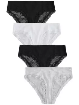 Трусики Next, цвет mottled grey/Black/White