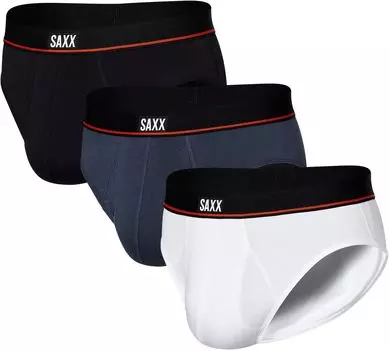 Трусики Non-Stop из эластичного хлопка, 3 шт. SAXX UNDERWEAR, цвет Black/Deep Navy/White