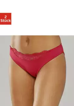 Трусики Nuance (2 шт.) с кружевной вставкой спереди, красный