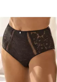 Трусики Nuance из эластичного жаккардового кружева и материала microtouch, черный