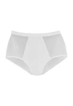 Трусики Nuance, с завышенной талией, однотонные, женские LASCANA, белый
