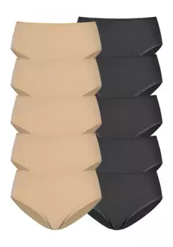 Трусики Petite Fleur (10 шт.) из эластичного хлопка, черный