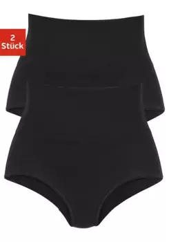 Трусики Petite Fleur (2 шт.), из эластичного хлопка, корректирующее белье, черный