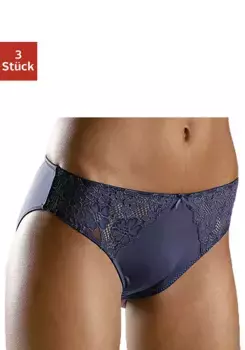 Трусики petite fleur (3 шт.) со слегка прозрачным жаккардовым кружевом по бокам, белый