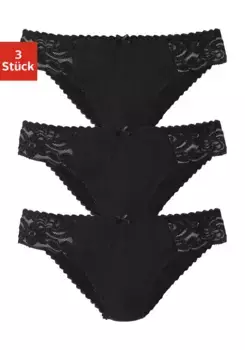 Трусики Petite Fleur Jazz (3 шт.), изготовлены из качественного эластичного хлопка, черный