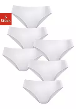 Трусики Petite Fleur Jazz (6 шт. в упаковке), из чистого хлопка, белый